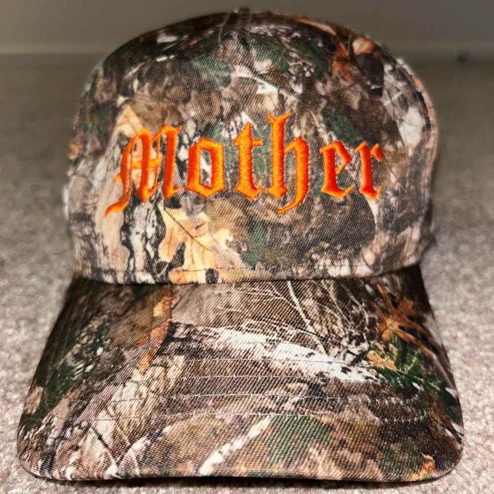 “Mother” Camouflage Cap with Orange Embroidery